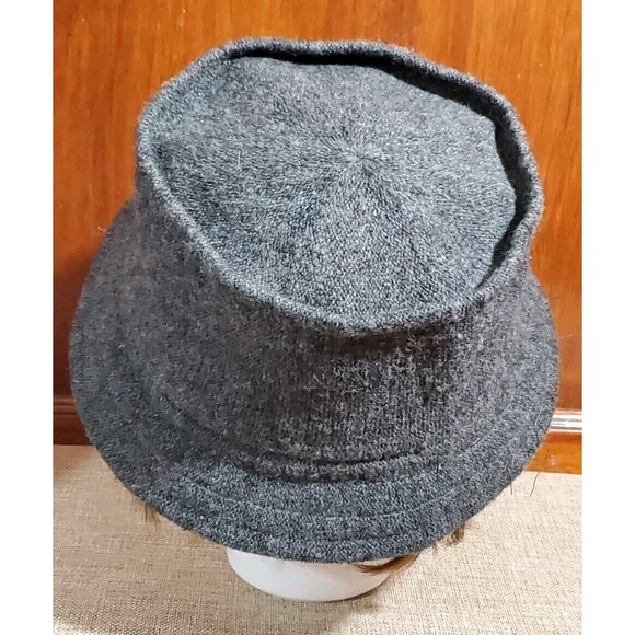 Old Navy M/L Unisex Wool Blend Gray Knit Cloche Bucket Hat - Picture 4 of 9